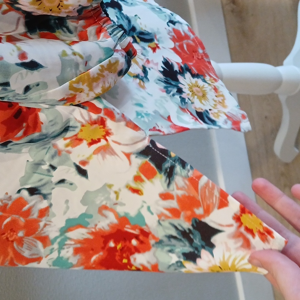 Mario Serrani Multicolor Floral Blouse Spring Flower XL - Picture 5 of 7